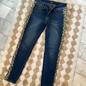 Judy Blue jeans- size 7/28 with Leopard Print Accents